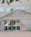 Photo showing the main entrance at the dentist school